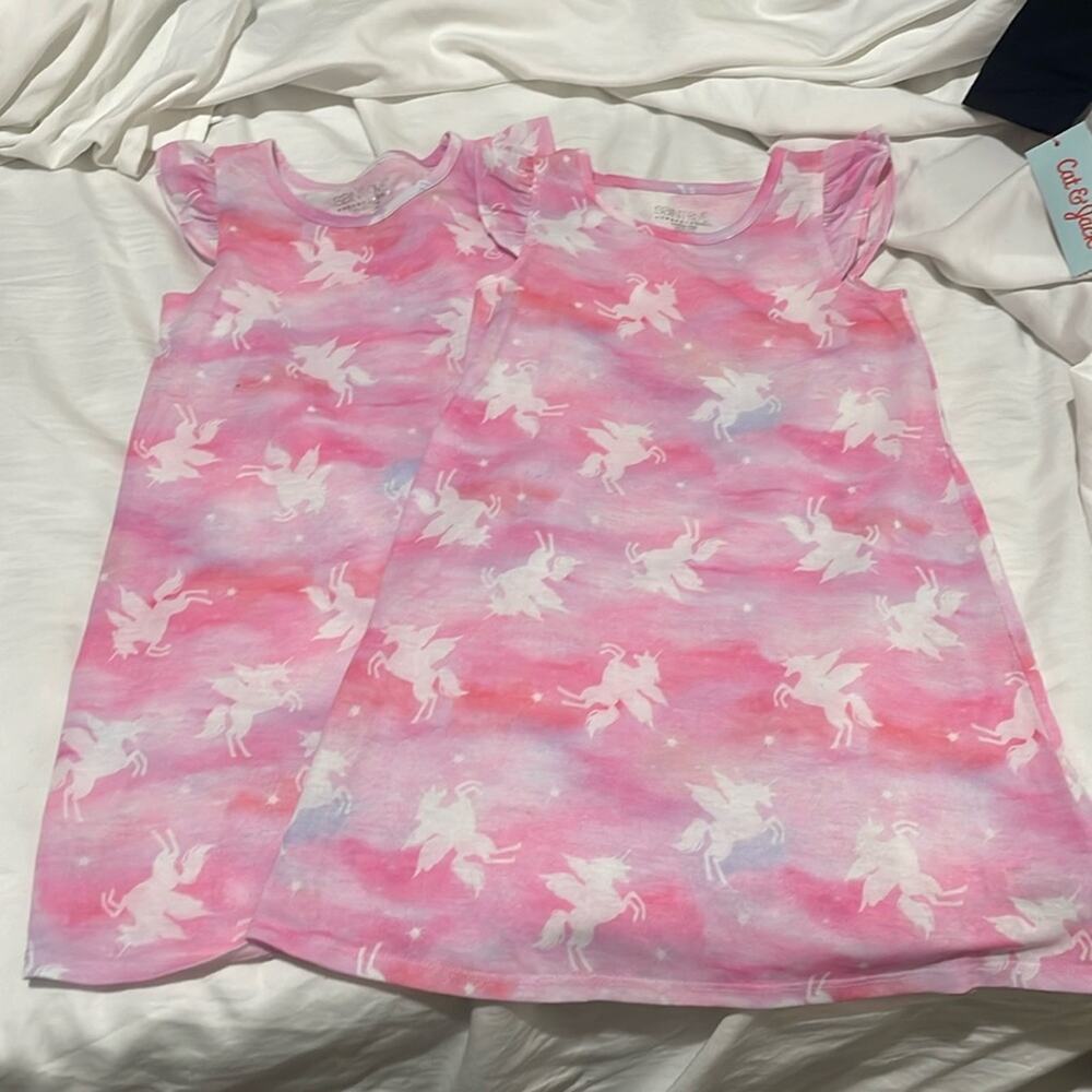 Saint Eve S small 6/6x pink a Line nightgown polyester Pegasus unicorn euc